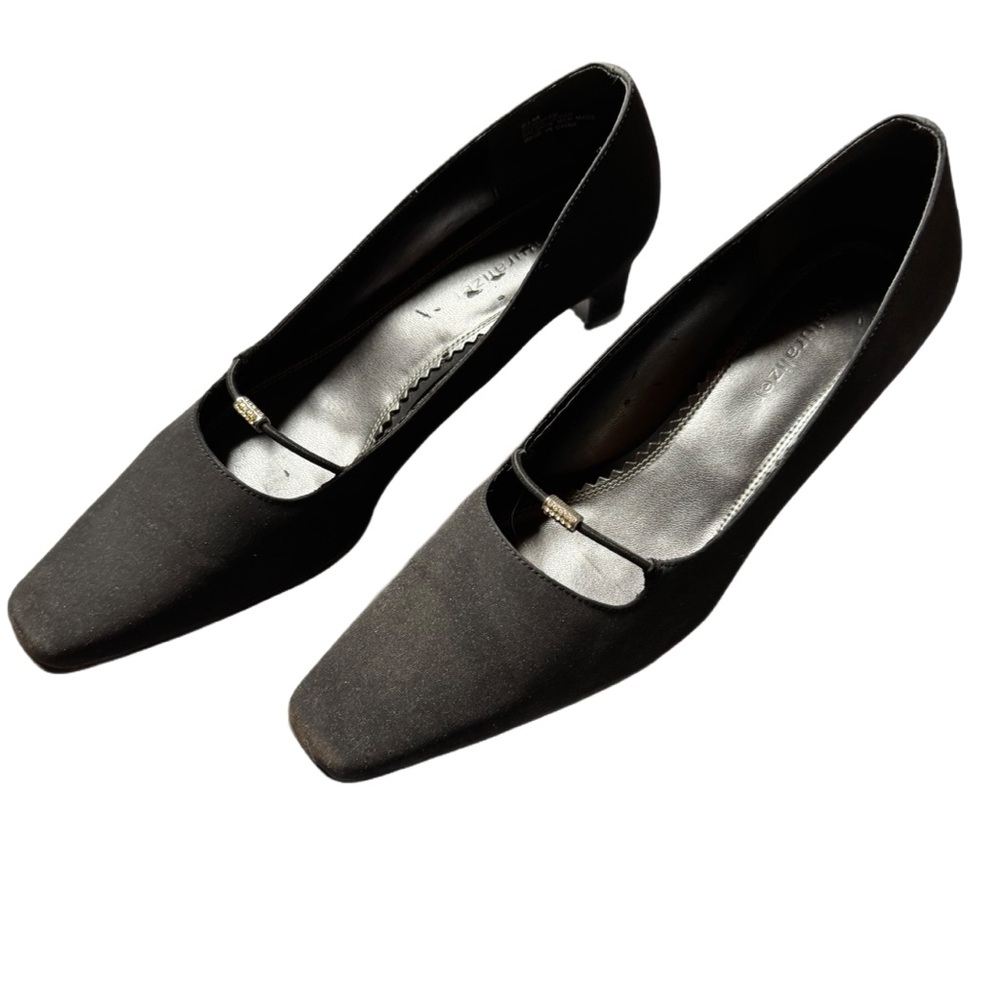 Elegant Black Women's Fabric Heels